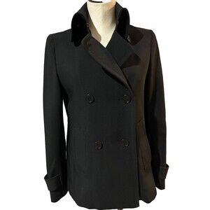 Theory Caterina Women’s Tailored Cotton Pea Coat size M Elegant Minimalist